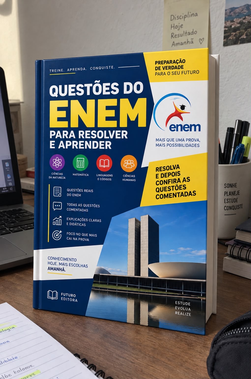 Amostra da capa do material de questões do ENEM