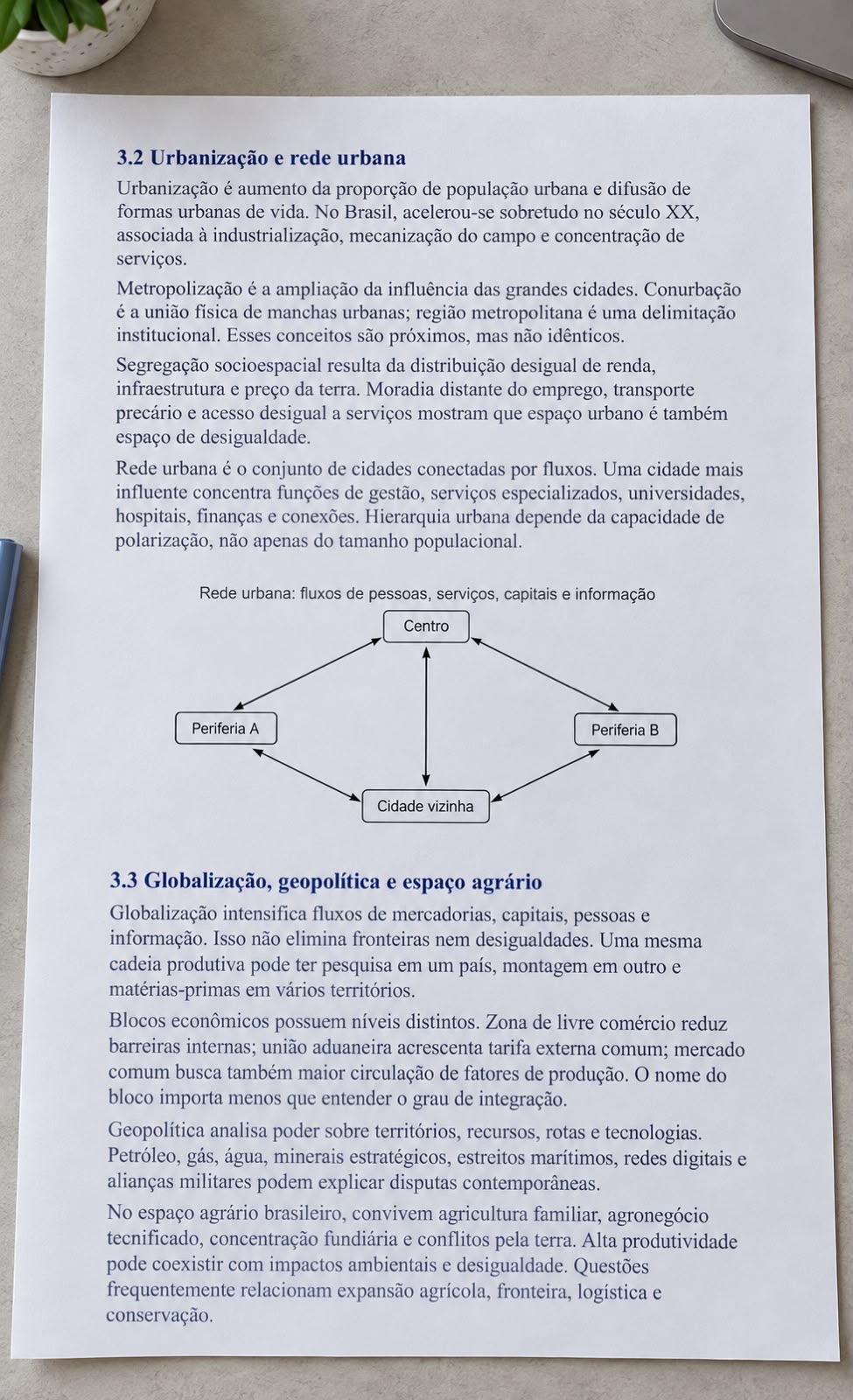 Amostra de página de Geografia da Apostila ENEM